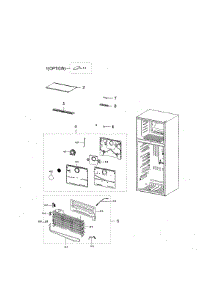 Freezer Compartment parts for Samsung Refrigerator RT21M6213SG/AA-01 from AppliancePartsPros.com