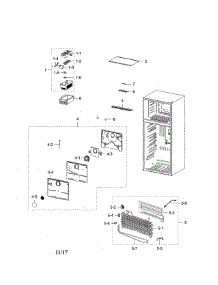 Freezer parts for Samsung Refrigerator RT18M6215SG/AA-00 from AppliancePartsPros.com