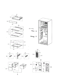 Fridge Compartment parts for Samsung Refrigerator RT18M6213SG/AA-01 from AppliancePartsPros.com
