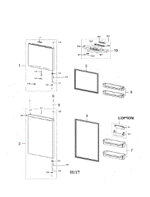 Door Compartment parts for Samsung Refrigerator RT18M6213SG/AA-01 from AppliancePartsPros.com