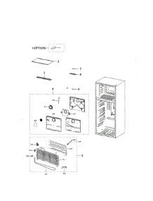 Freezing Compartment parts for Samsung Refrigerator RT21M6213SG/AA-00 from AppliancePartsPros.com