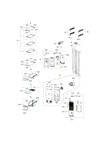 Freezer parts for Samsung Refrigerator RH30H9500SR/AA-00 from AppliancePartsPros.com