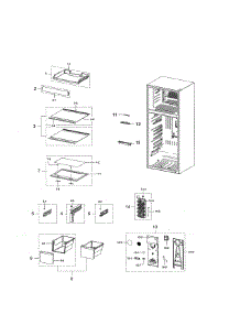 Fridge Compartment parts for Samsung Refrigerator RT21M6215SG/AA-01 from AppliancePartsPros.com