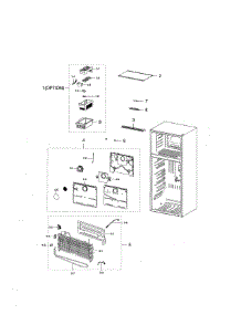 Freezing Compartment parts for Samsung Refrigerator RT21M6215SR/AA-01 from AppliancePartsPros.com