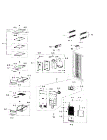 Freezer parts for Samsung Refrigerator RH30H9500SR/AA-01 from AppliancePartsPros.com