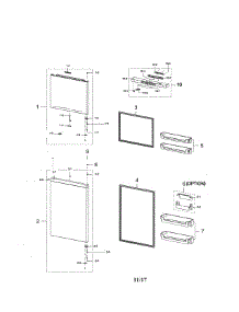 Door Compartment parts for Samsung Refrigerator RT18M6215SR/AA-01 from AppliancePartsPros.com