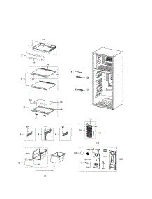 Fridge Compartment parts for Samsung Refrigerator RT18M6215SR/AA-01 from AppliancePartsPros.com