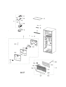 Freezer parts for Samsung Refrigerator RT21M6215SG/AA-00 from AppliancePartsPros.com