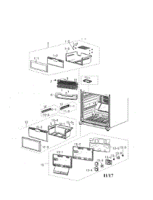 Freezer parts for Samsung Refrigerator RB194ACRS/XAC-00 from AppliancePartsPros.com