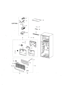 Freezer Compartment parts for Samsung Refrigerator RT18M6215WW/AA-00 from AppliancePartsPros.com