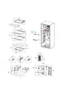Fridge Compartment parts for Samsung Refrigerator RT18M6215WW/AA-00 from AppliancePartsPros.com