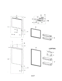 Door Compartment parts for Samsung Refrigerator RT18M6213SG/AA-00 from AppliancePartsPros.com