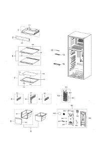 Fridge Compartment parts for Samsung Refrigerator RT18M6213SG/AA-00 from AppliancePartsPros.com