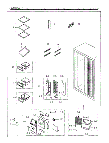 Fridge parts for Samsung Refrigerator RS25H5111SR/AA-02 from AppliancePartsPros.com