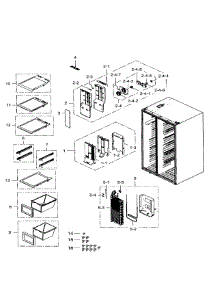 Freezer parts for Samsung Refrigerator RS25H5111WW/AA-01 from AppliancePartsPros.com