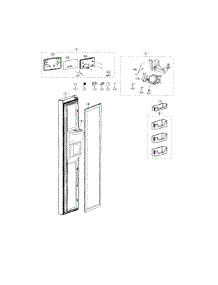 Freezer Door parts for Samsung Refrigerator RS25H5000SP/AA-00 from AppliancePartsPros.com