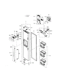 Freezer Door parts for Samsung Refrigerator RS25H5111WW/AA-00 from AppliancePartsPros.com
