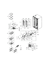 Refrigerator parts for Samsung Refrigerator RS25H5121WW/AA-00 from AppliancePartsPros.com