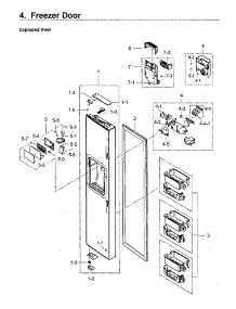 Left Door parts for Samsung Refrigerator RS25H5111SG/AA-00 from AppliancePartsPros.com