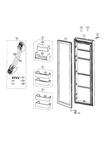 Right Doo parts for Samsung Refrigerator RS25H5000SR/AA-01 from AppliancePartsPros.com