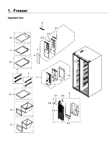 Freezer parts for Samsung Refrigerator RS25H5121SR/AA-02 from AppliancePartsPros.com