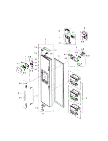 Freezer Door parts for Samsung Refrigerator RS25H5121SR/AA-00 from AppliancePartsPros.com
