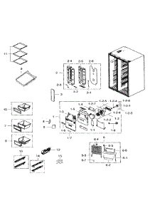 Fridge parts for Samsung Refrigerator RS25H5111SR/AA-01 from AppliancePartsPros.com