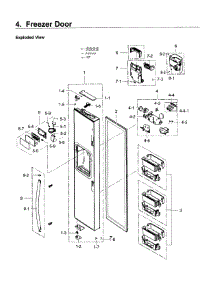 Freezer Door parts for Samsung Refrigerator RS25H5121SR/AA-01 from AppliancePartsPros.com