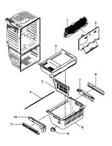 Freezer parts for Samsung Refrigerator RFG298HDBP/XAA from AppliancePartsPros.com