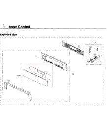 Control Asy parts for Samsung Wall Oven NV51K6650SG/AA-00 from AppliancePartsPros.com