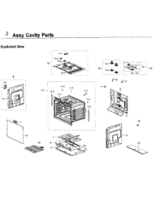 Cavity Parts parts for Samsung Wall Oven NV51K6650DS/AA-00 from AppliancePartsPros.com