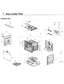 Cavity Parts parts for Samsung Wall Oven NV51K6650SS/AA-00 from AppliancePartsPros.com