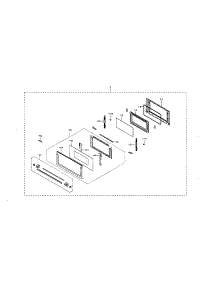 Door parts for Samsung Wall Oven NQ70M6650DG/AA-00 from AppliancePartsPros.com