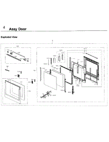 Door Asy parts for Samsung Wall Oven NV51K7770DS/AA-00 from AppliancePartsPros.com