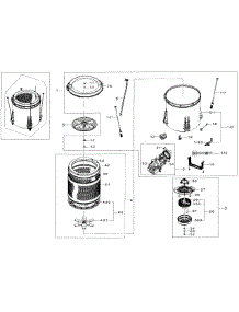 Tub Assy parts for Samsung Washer WA48H7400AP/A2-02 from AppliancePartsPros.com