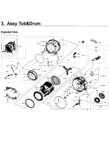 Tub & Drum parts for Samsung Washer WF50K7500AW/A2-11 from AppliancePartsPros.com