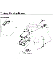 Housing-Drawer parts for Samsung Washer WF50K7500AW/A2-11 from AppliancePartsPros.com
