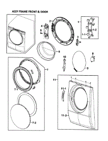 Front / Door parts for Samsung Washer WF328AAR/XAA-02 from AppliancePartsPros.com