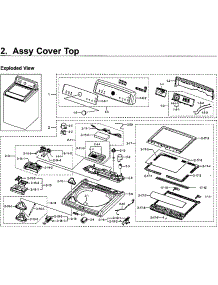 Top Asy parts for Samsung Washer WA5471ABW/XAA-01 from AppliancePartsPros.com