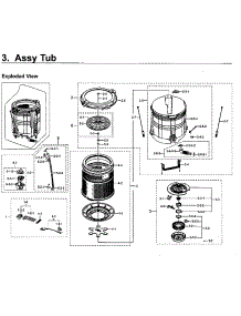 Tub Asy parts for Samsung Washer WA5471ABW/XAA-01 from AppliancePartsPros.com