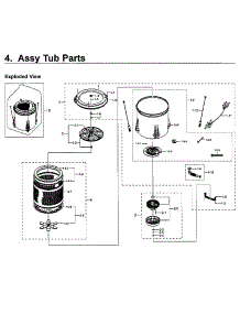 Tub Asy parts for Samsung Washer WA50M7450AP/A4-00 from AppliancePartsPros.com