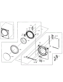 Door Assy parts for Samsung Washer WF501ANW/XAA-01 from AppliancePartsPros.com