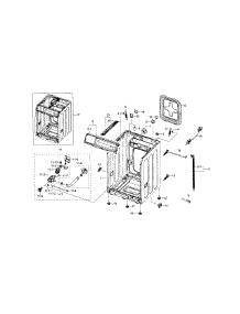 Frame & Cover Parts parts for Samsung Washer WF218ANW/XAA-01 from AppliancePartsPros.com