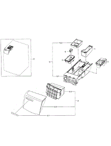 Drawer parts for Samsung Washer WF520ABP/XAA-01 from AppliancePartsPros.com