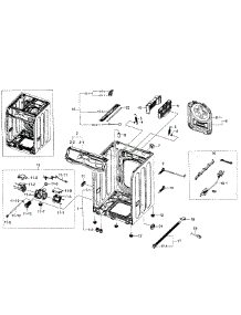 Frame parts for Samsung Washer WF520ABP/XAA-01 from AppliancePartsPros.com