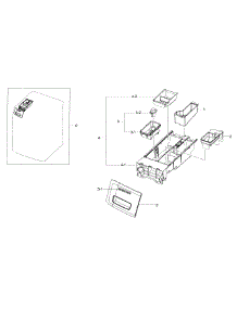 Drawer parts for Samsung Washer WF56H9110CW/A2-00 from AppliancePartsPros.com