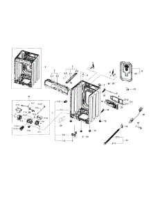 Frame & Cover Parts parts for Samsung Washer WF56H9110CW/A2-00 from AppliancePartsPros.com