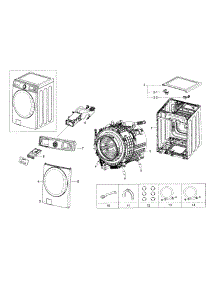 Main Asy parts for Samsung Washer WF56H9110CW/A2-00 from AppliancePartsPros.com