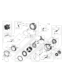 Tub & Drum parts for Samsung Washer WF56H9110CW/A2-00 from AppliancePartsPros.com