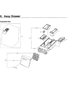 Drawer Asy parts for Samsung Washer WF419AAW/XAA-03 from AppliancePartsPros.com